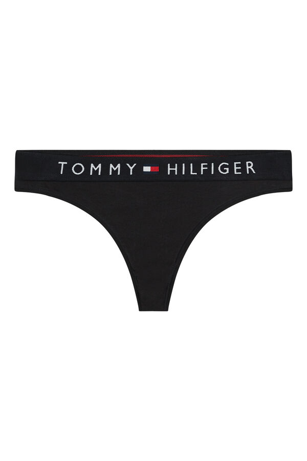 Womensecret Thong with logo Crna