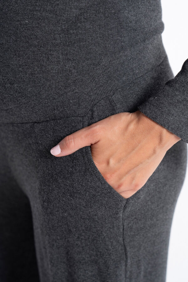 Ohma! Homepack mit weichem Stoff und Kn&ouml;pfe Grau