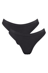 Sloggi Pack de 2 bragas tanga de diario negro