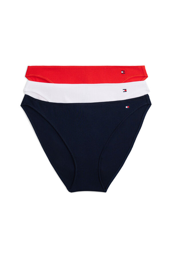 Tommy Hilfiger Pack 3 bragas cl&aacute;sicas logo lateral estampado