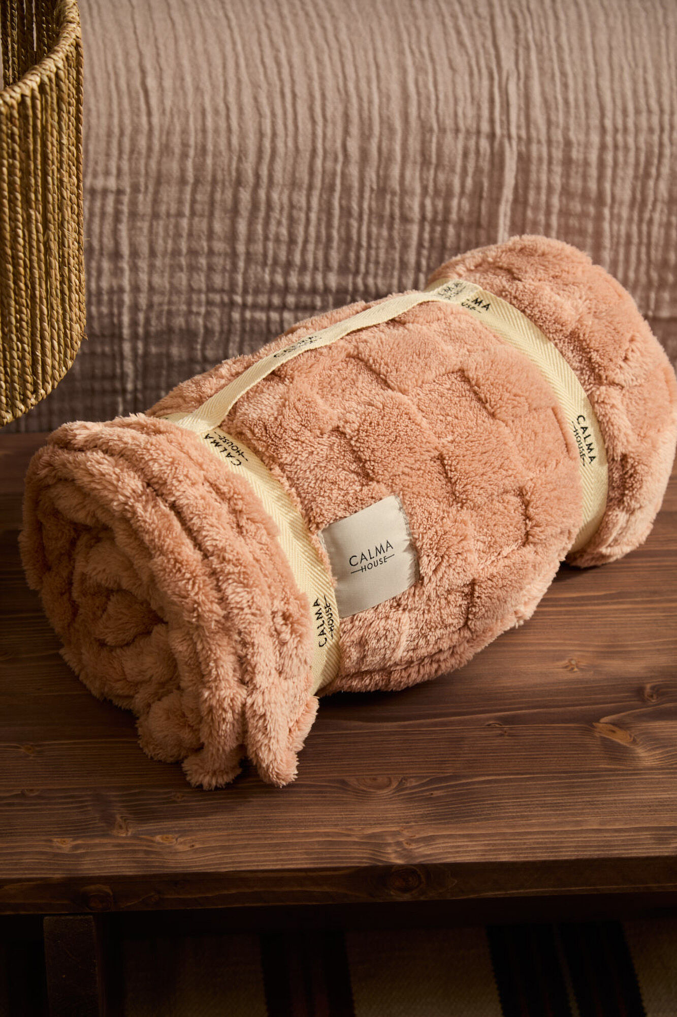 Calma House Plaid de cuadros rosas Damero