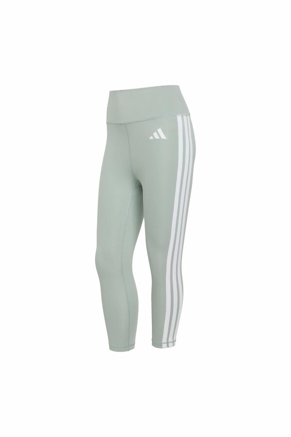 Adidas Mallas 3/4 deportivas 3 bandas Optime verde