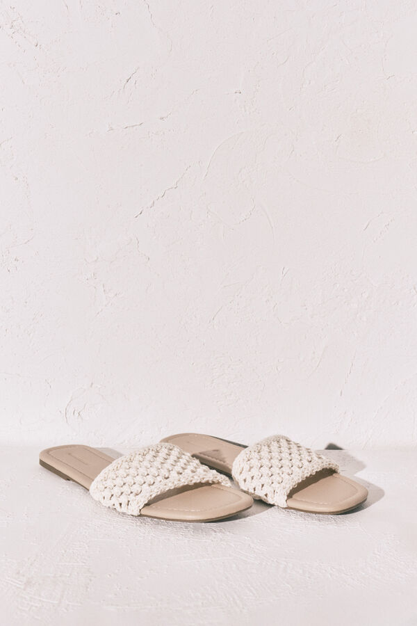 Women'secret Beige crochet sandal beige