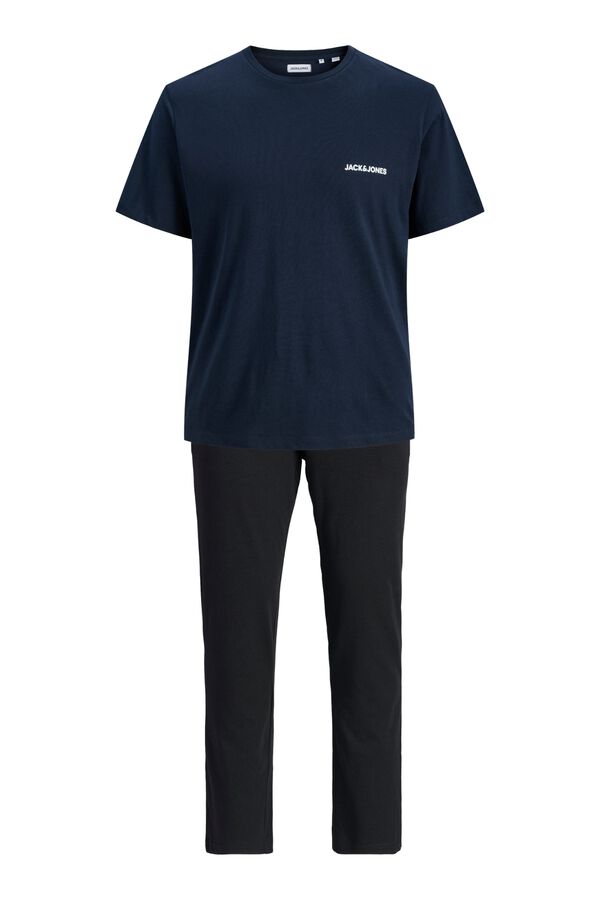 Jack & Jones Conjunto pijama largo manga corta azul