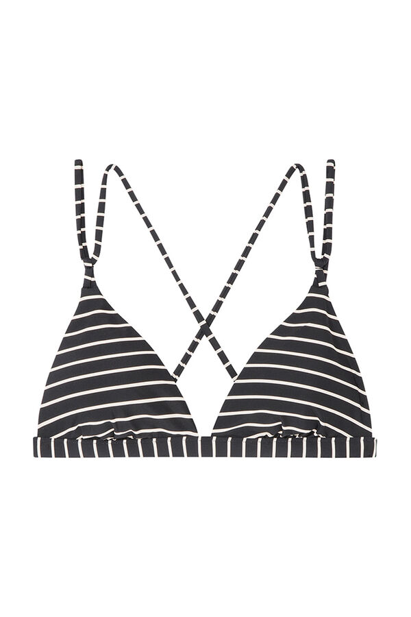 Womensecret Striped triangle bikini top printed
