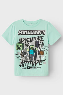 Womensecret Camiseta para niño de Minecraft turquesa