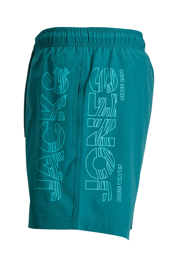 Jack & Jones Contrast logo detail swimwear blue