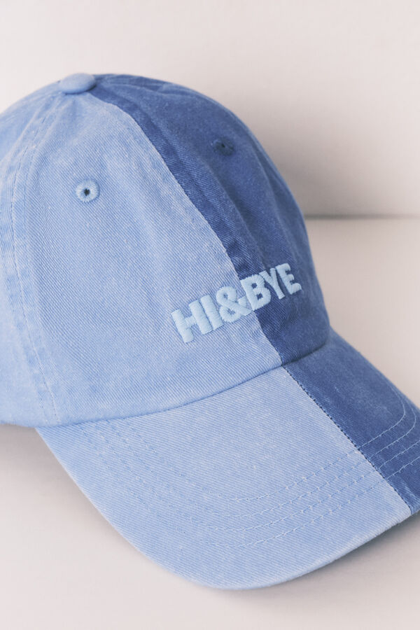 HI&BYE Blue cotton adjustable cap blue
