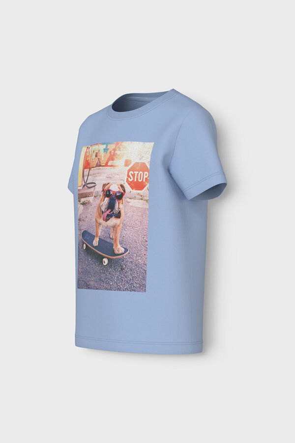 Womensecret T-shirt menino com print frontal azul