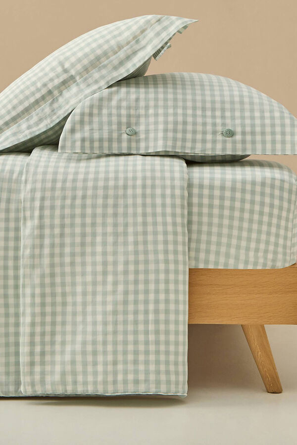 Textura Bettbezug mit Vichy- Hülle Blau