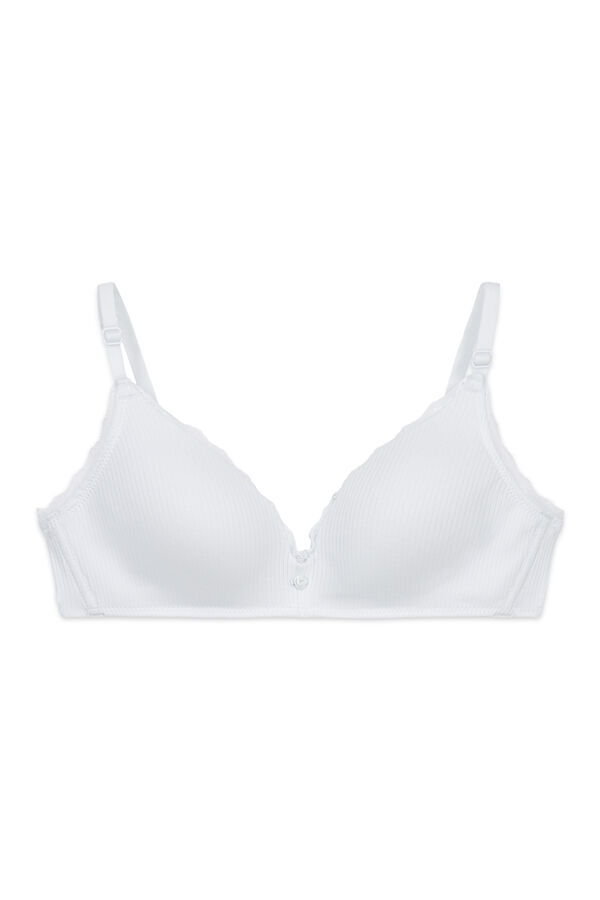 Women'secret Soutien triangular com enchimento em algod&atilde;o azul LOVELY azul