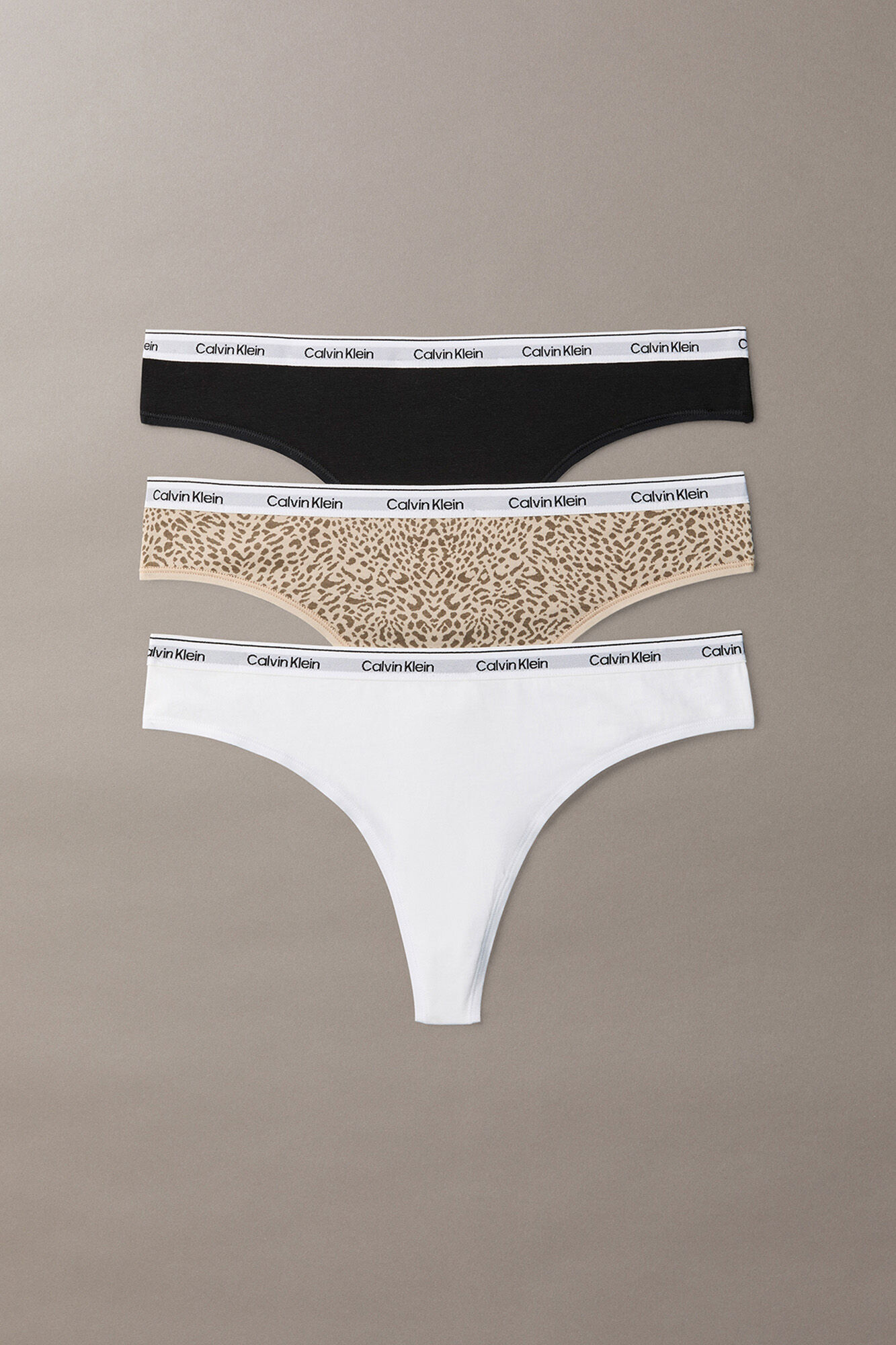 Calvin Klein Pack 3 bragas brasile&ntilde;as animal print