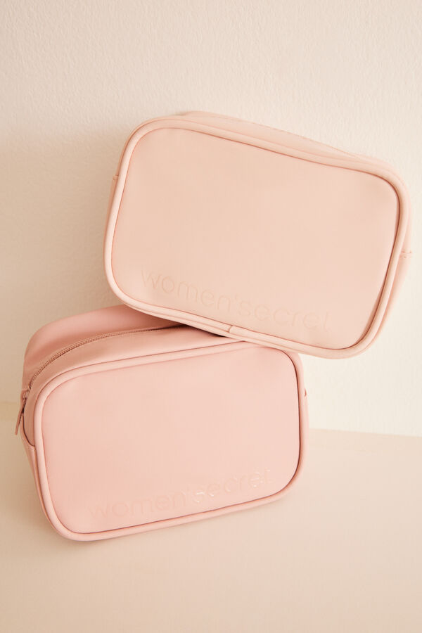Womensecret 3-pack pink vanity cases printed