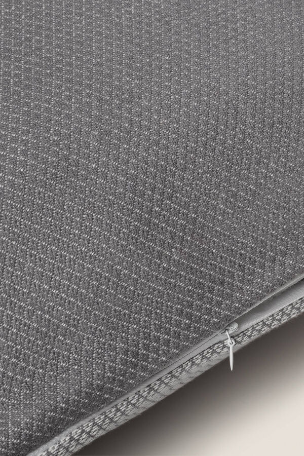 Textura Two-tone cotton cushion cover grey