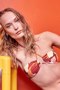 Gisela Geometrisches Bandeau-Bikinitop ohne B&uuml;gel im Retro-Stil