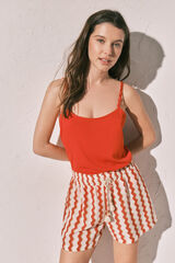 Women'secret Red printed short brown