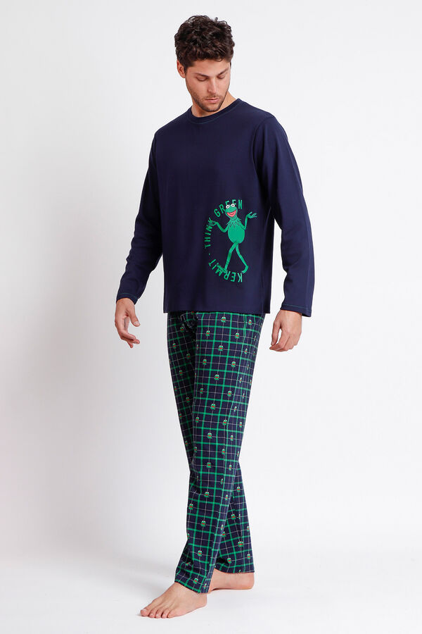 Admas Pijama largo hombre Rana Gustavo azul