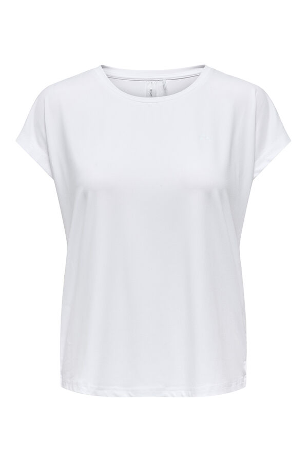 Only Play T-shirt b&aacute;sica manga curta branco