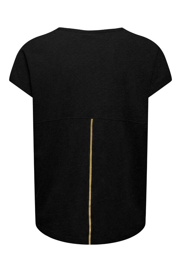 Only Play Lurex detail jersey T-shirt black