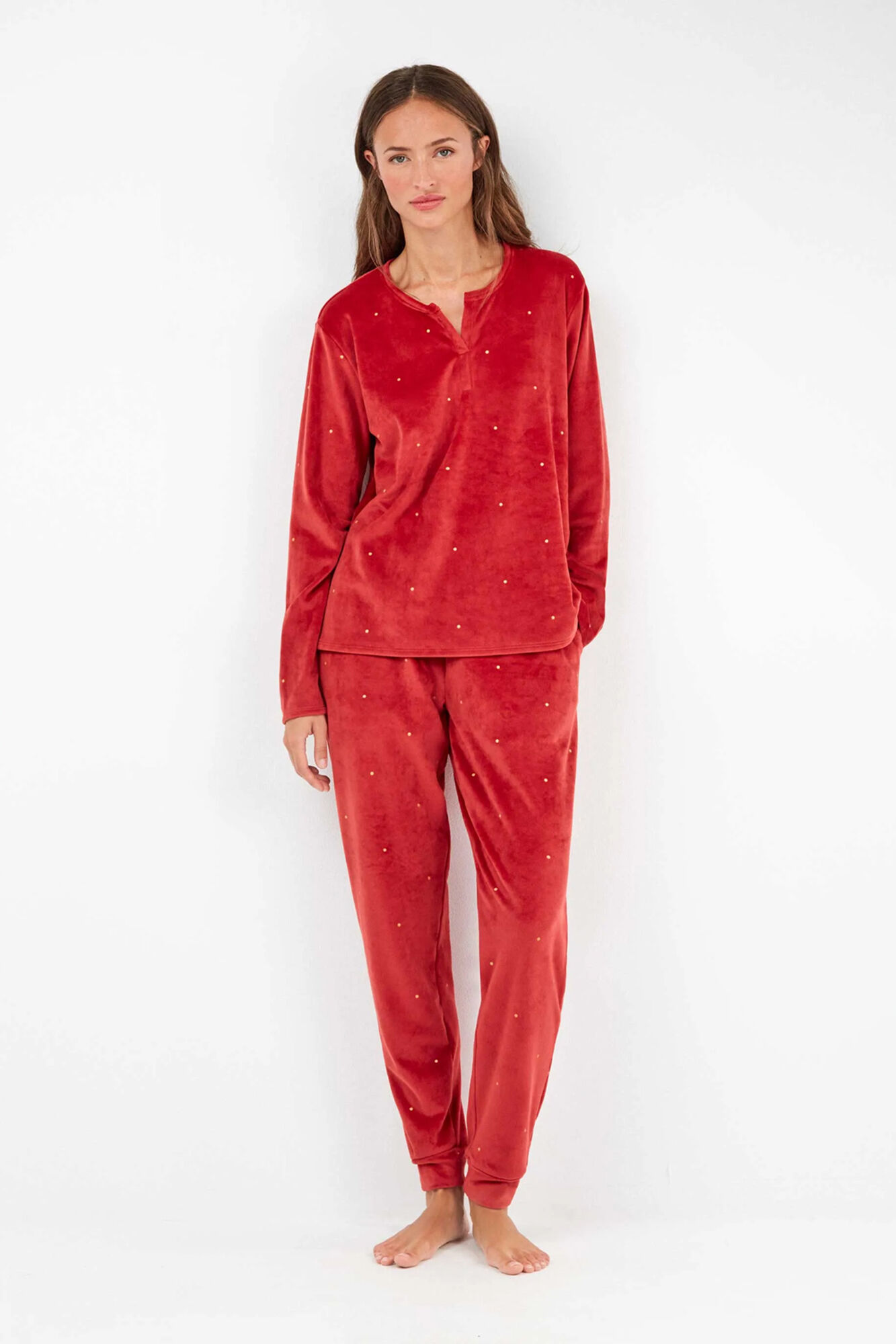 Gisela Conjunto pijama tejido polar el&aacute;stico