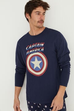 Womensecret Pyjama Baumwolle Captain America Blau