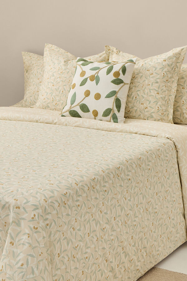 Textura Reversible printed duvet case blanc