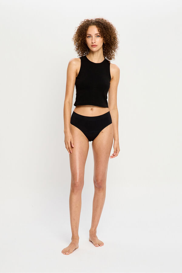 Modibodi Pack of 3 seamless period briefs for heavy flow, black black