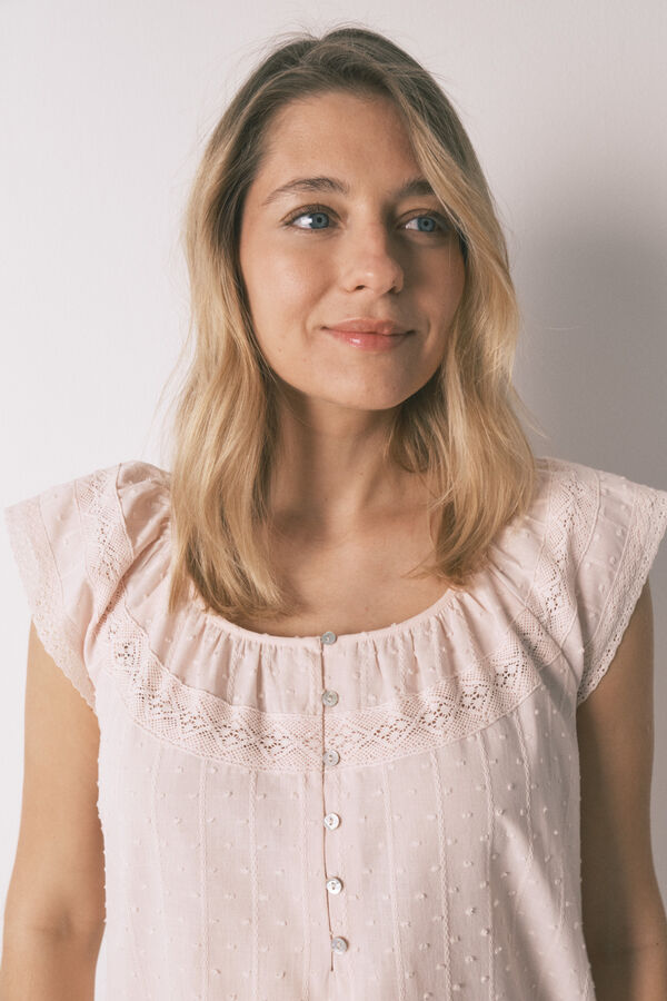 Women'secret Green cotton long nightgown maternity red