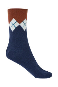 Punto Blanco Meias curtas de lã de caxemira com padrão de diamante 