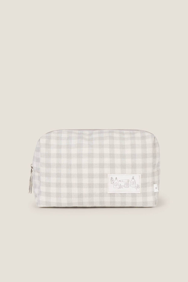 Textura Gingham vanity case Siva