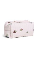 Pieces Printed vanity case pink