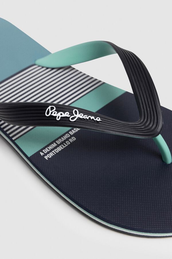 Pepe Jeans Multicoloured striped sandals grey