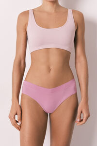 Women'secret Pink wide ruched Brazilian panty