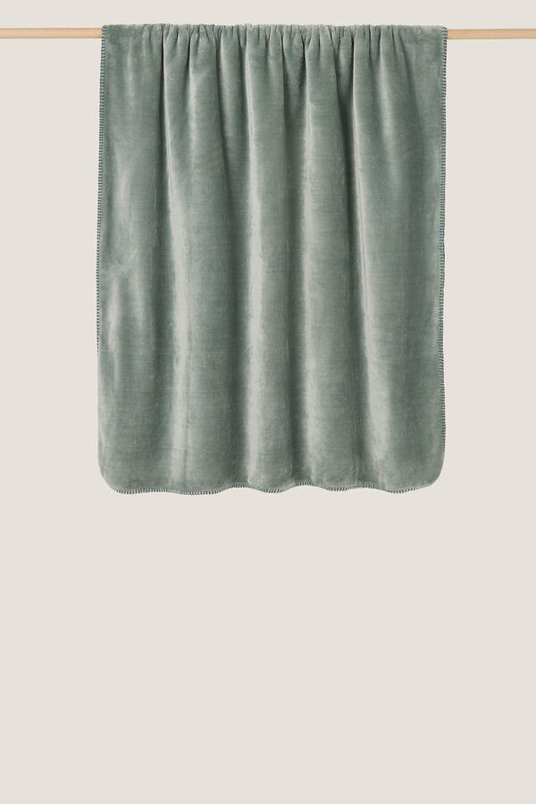 Womensecret Soft fleece blanket 120 x 180 cm. Zelena