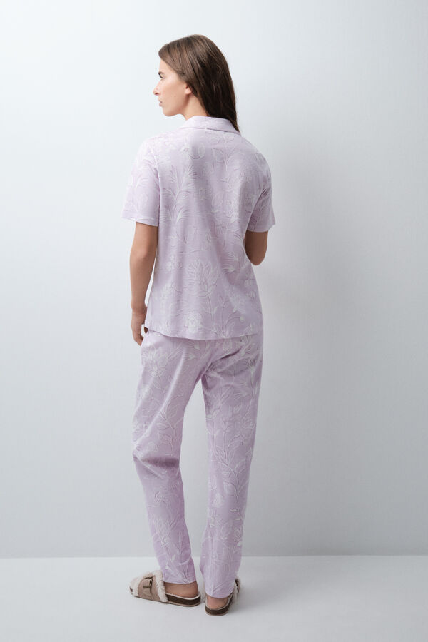 Women'secret Floral classic pyjamas pink