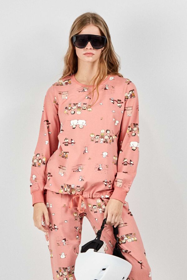 Gisela Printed long pyjamas Snoopy white