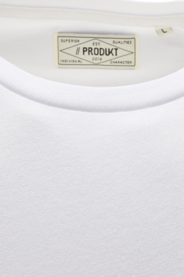 Womensecret Back print cotton T-shirt white