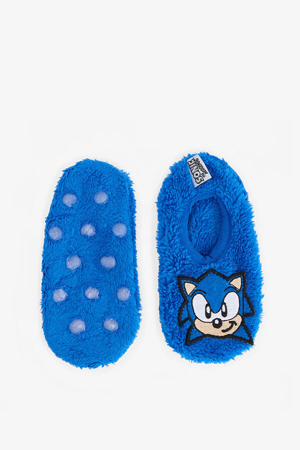 Penti Zapatillas de casa con suela antideslizante Sonic para niño azul