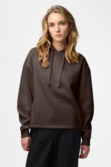 Pieces Basic hooded sweatshirt nude