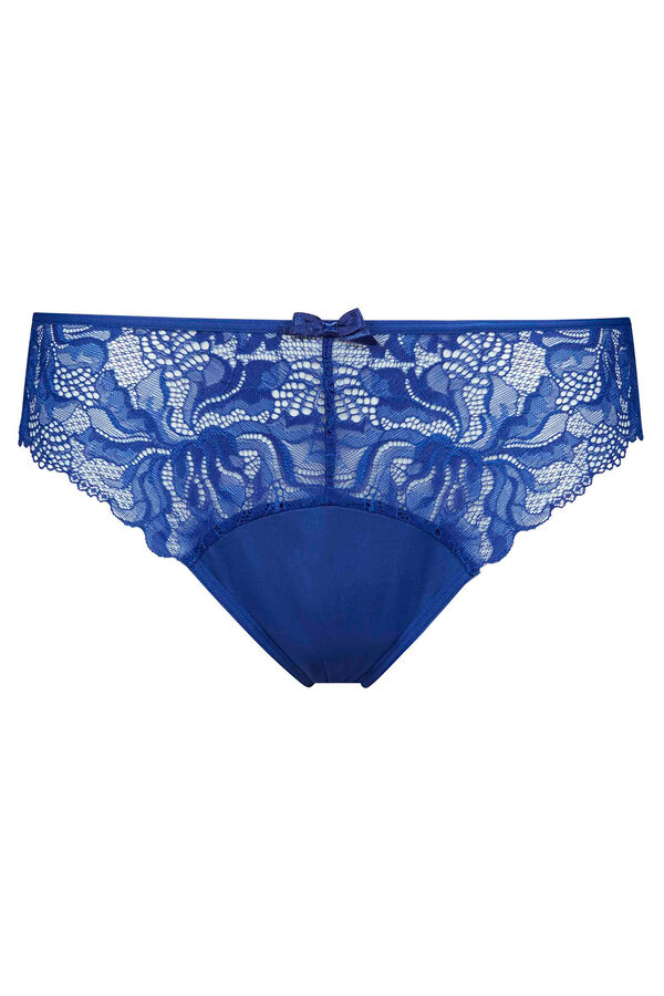 DIM Generous Essentiel panty with lace niebieski