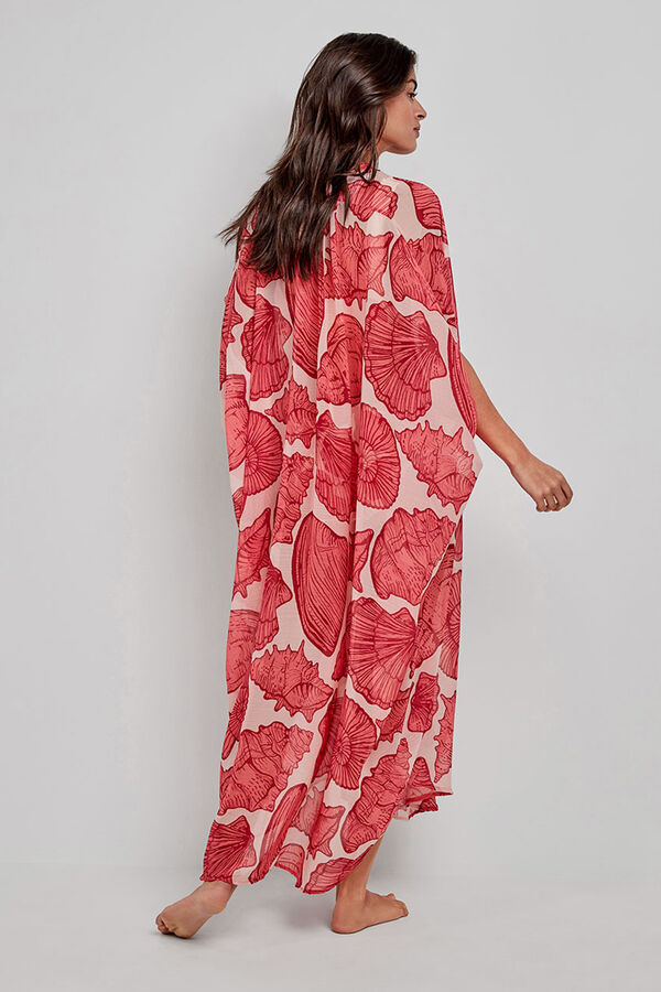 Gisela Long printed kaftan white