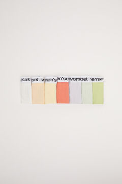 Womensecret Lot 7 strings coton multicolore imprimé
