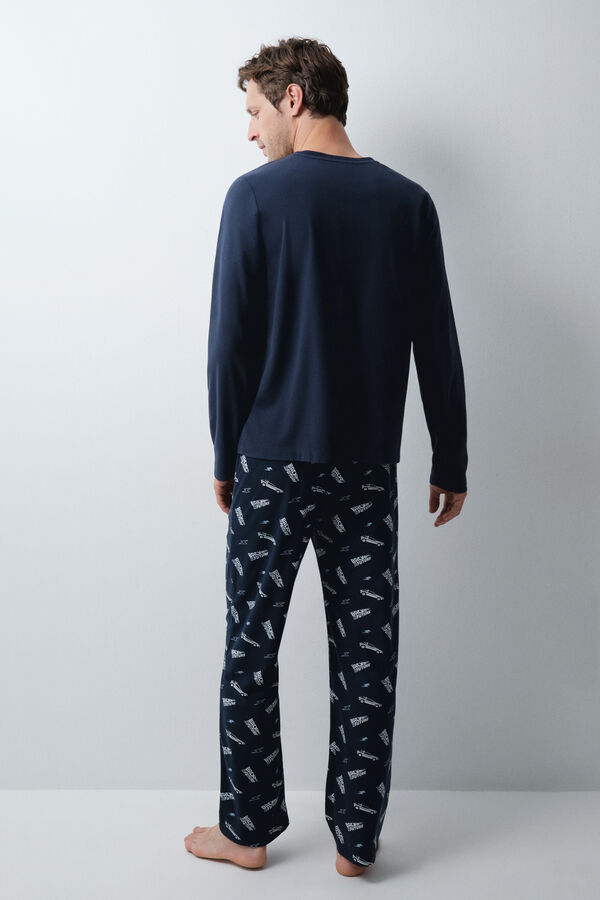 Women'secret Long pyjamas Back to the Future blue