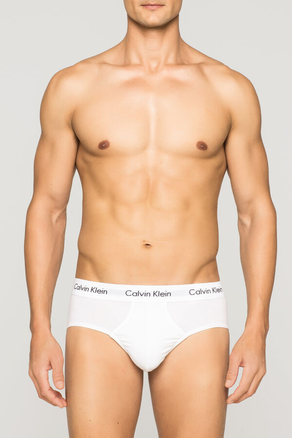 Womensecret Pack de 3 cuecas de algodão com cós da Calvin Klein branco