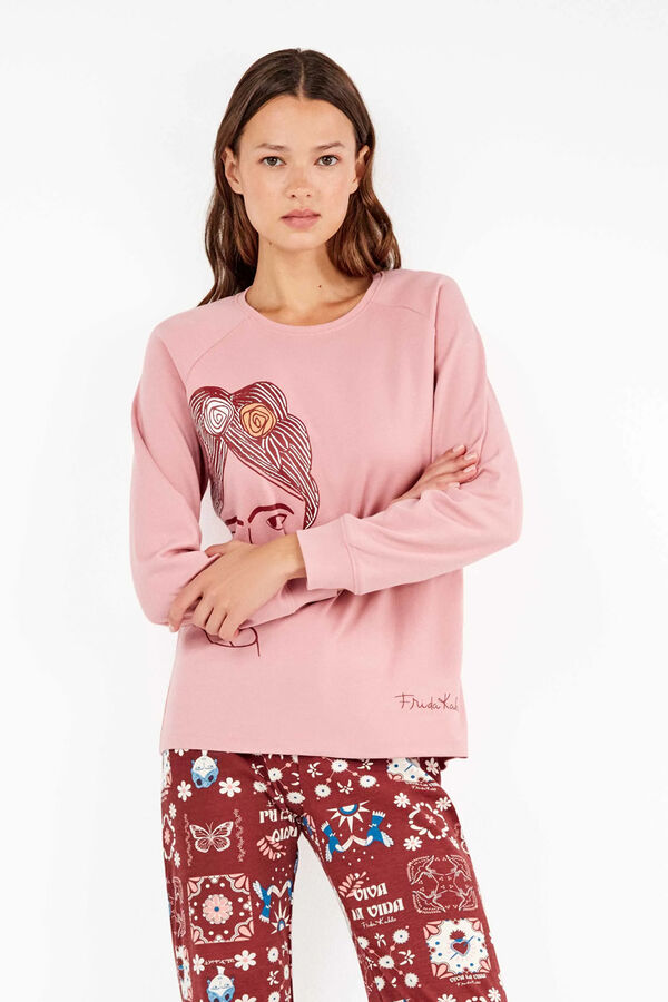 Gisela Frida Kahlo jersey-knit pyjamas set Roze