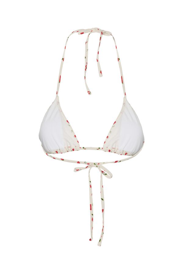 Pieces Adjustable glitter bikini top white