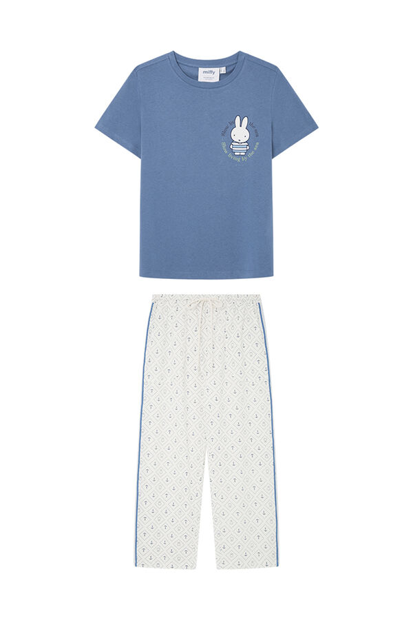 Womensecret Pyjama Capri 100 % Baumwolle Miffy Blau
