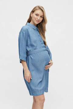 Womensecret Vestido midi camisero maternity bleu