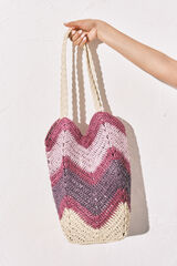 Women'secret Multicoloured raffia shoulder bag printed