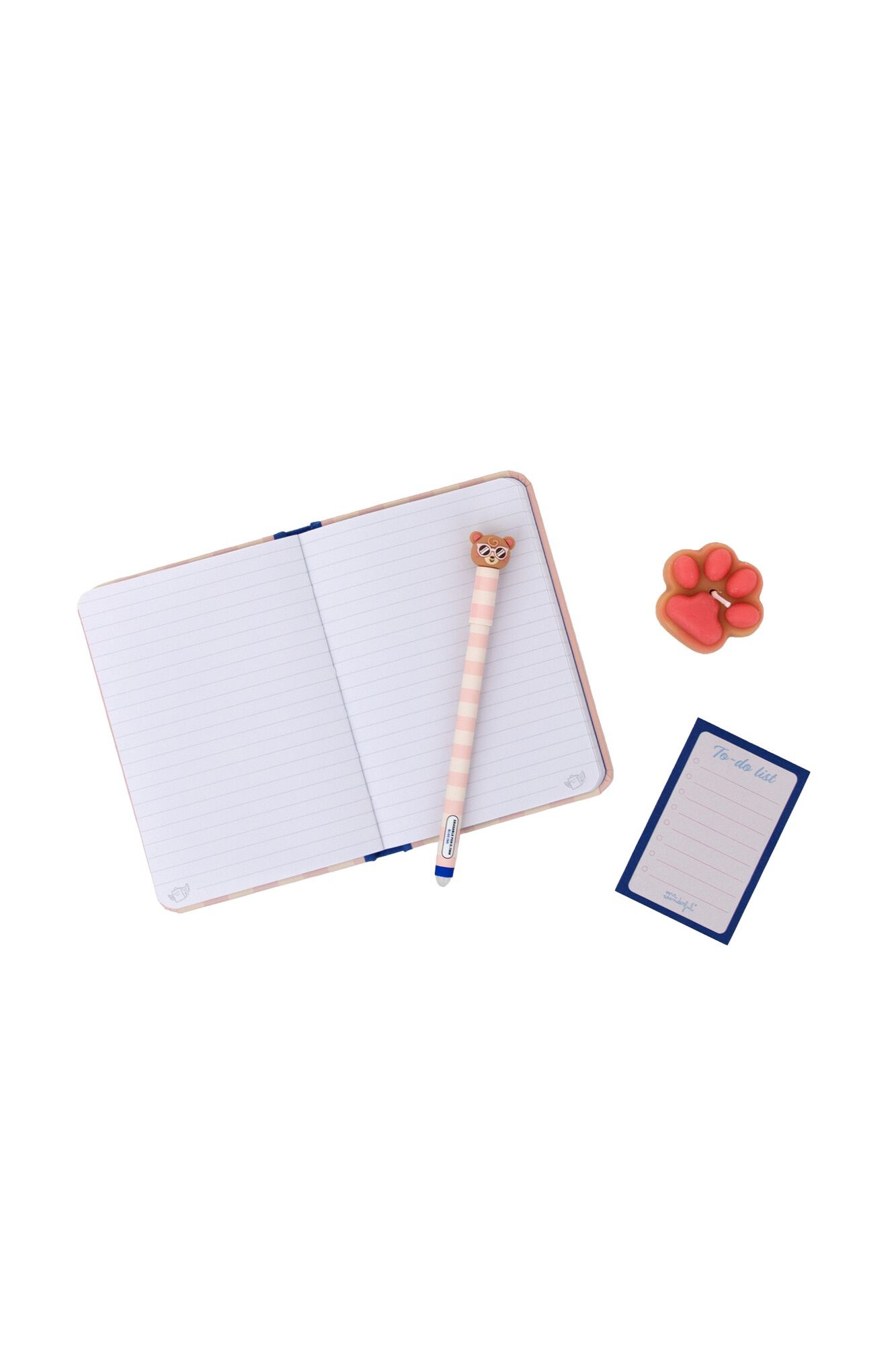 Mr. Wonderful Kit de libreta A6 + boli borrable Bo-Bo + vela + to-do list - Poder-osa